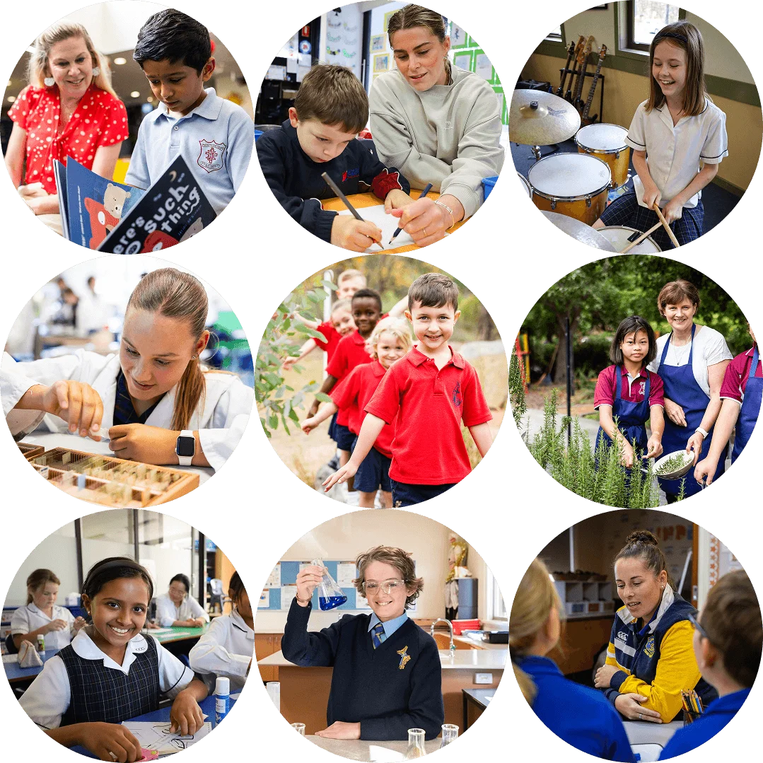 Students and staff at a Catholic Education Canberra Goulburn school